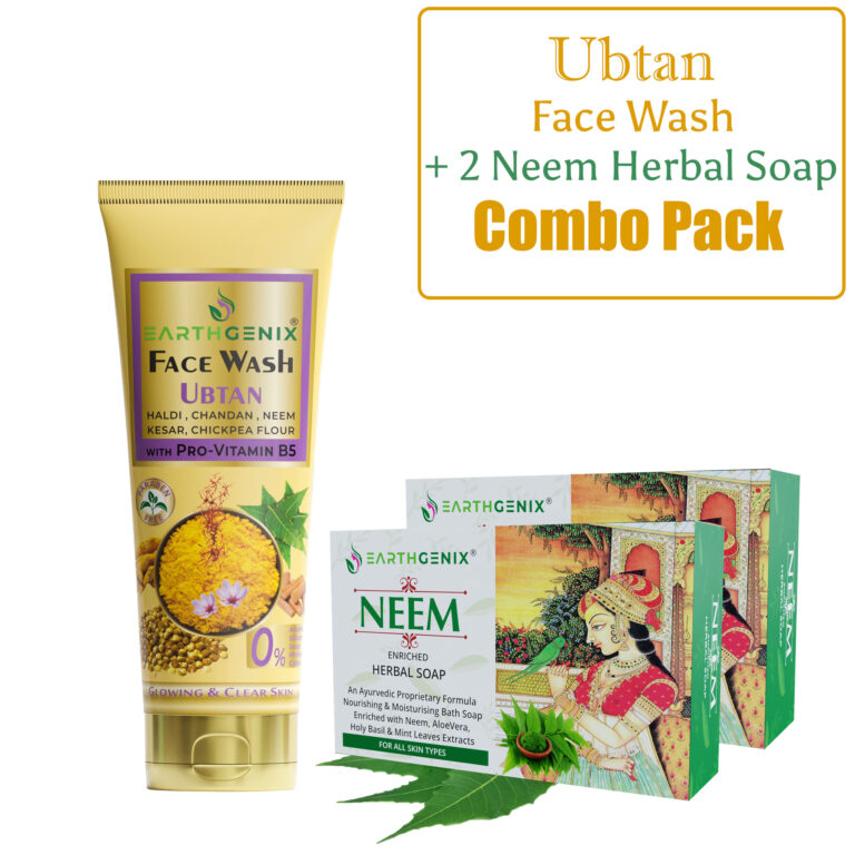 Ubtan Face wash + 2 Neem Herbal Soap Combo